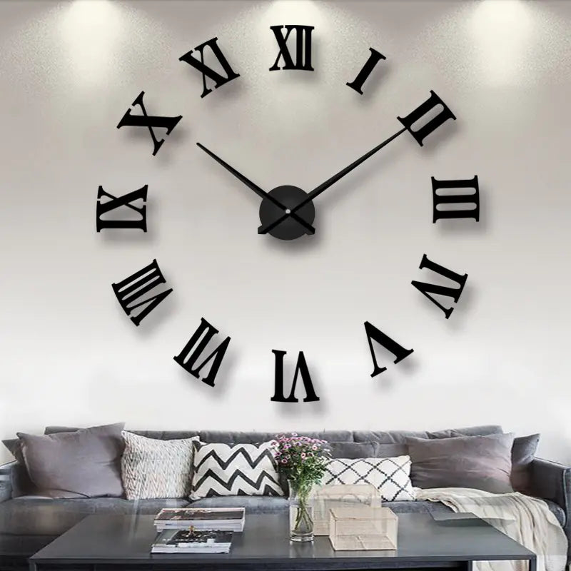 Creative European Style Mirror Wall Clock