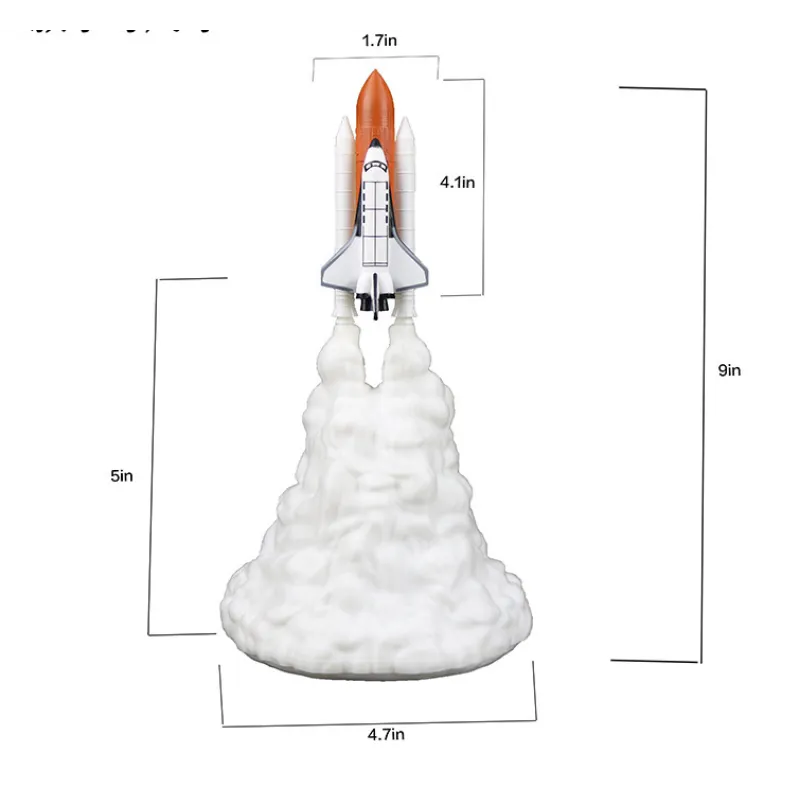 Spaceship Night Lamp 3D