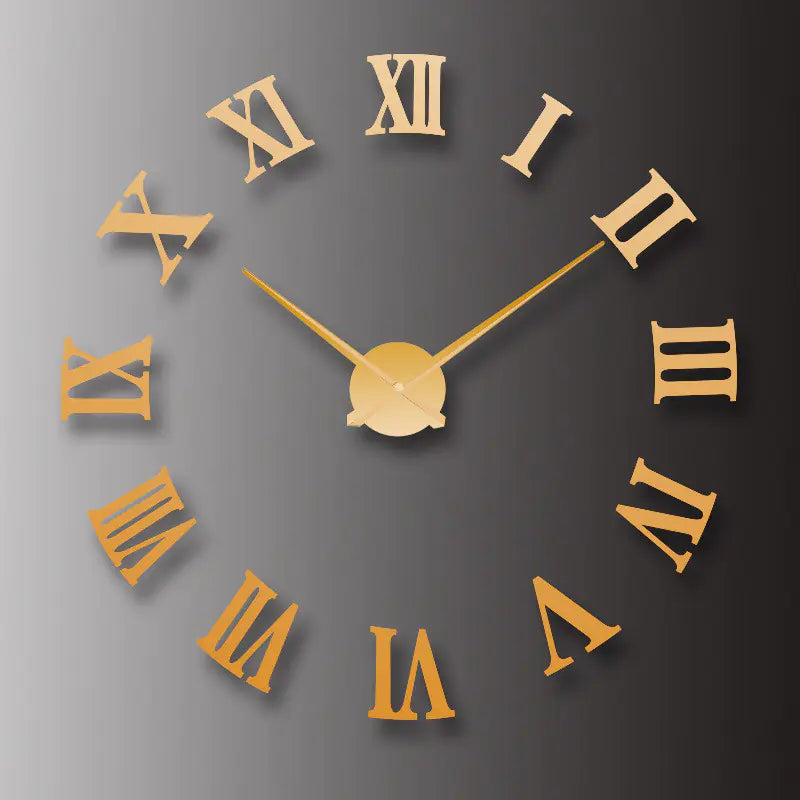 Creative European Style Mirror Wall Clock