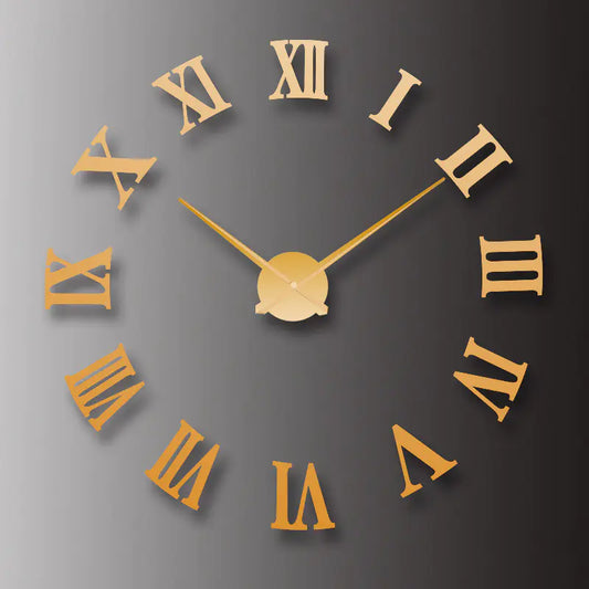 Creative European Style Mirror Wall Clock
