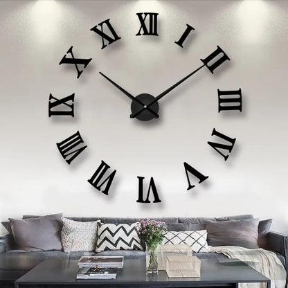 Creative European Style Mirror Wall Clock