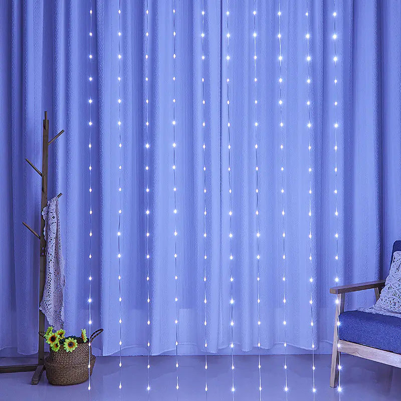 LED Waterfall Lighting Chain with Rubber Coating