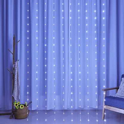 LED Waterfall Lighting Chain with Rubber Coating