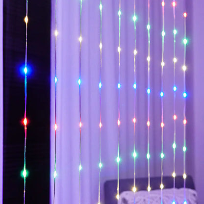 LED Waterfall Lighting Chain with Rubber Coating