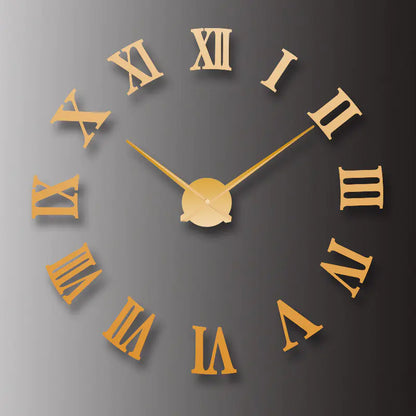 Creative European Style Mirror Wall Clock